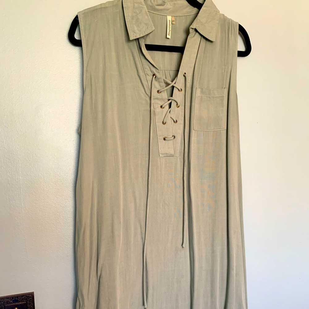 Mittoshop green tank dress